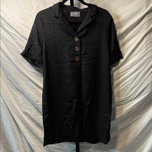 💙Hudson Gray Black Button-Up Mini Dress (BIN3)